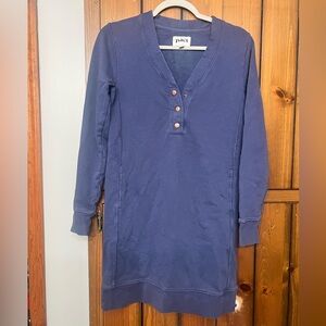 Pact Navy Long Sleeve Henley Dress